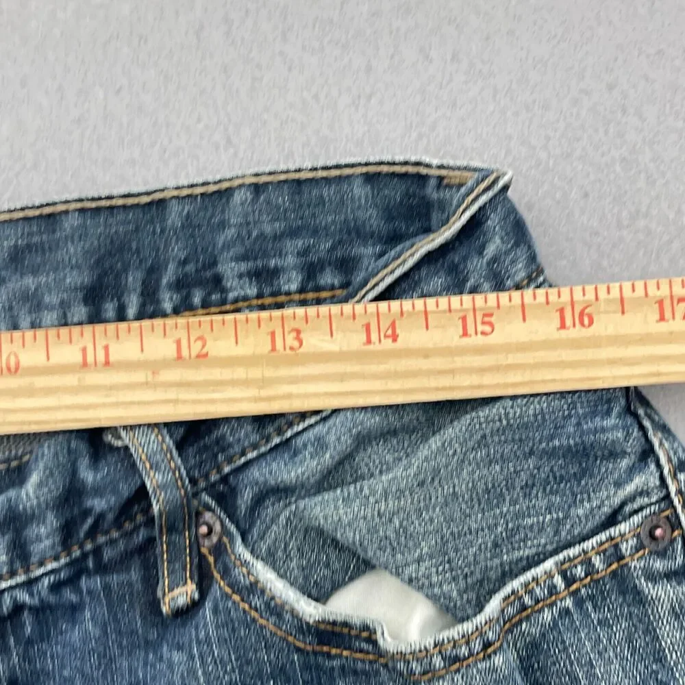 Vintage Levi's 505 Jeans Men 34x30 Straight Fit‎ Blue Whiskered Faded Denim